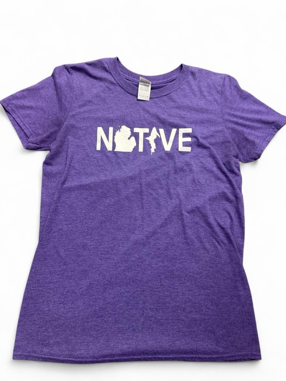 Native Graphic Crewneck Tee - Purple